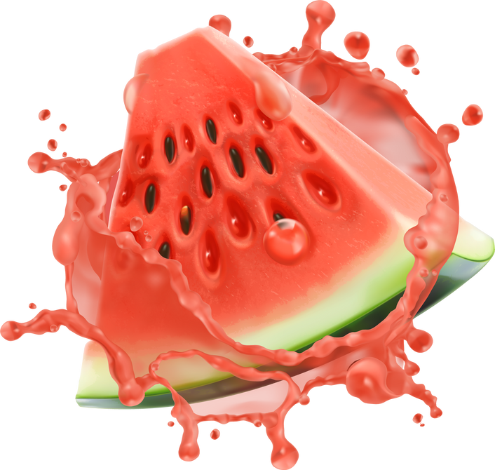 Realistic watermelon juice splash 3d icon