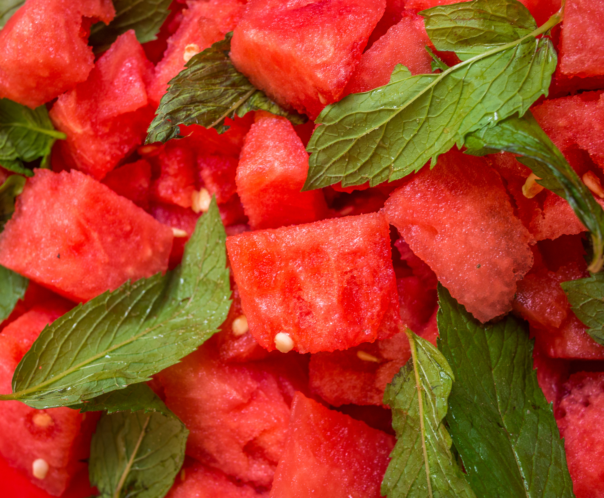 Watermelon and mint salad